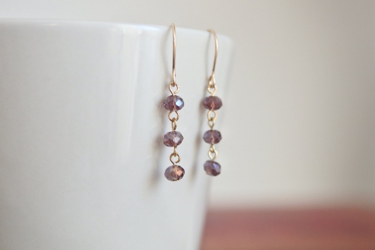 画像6: カットガラスの連ピアス (6)