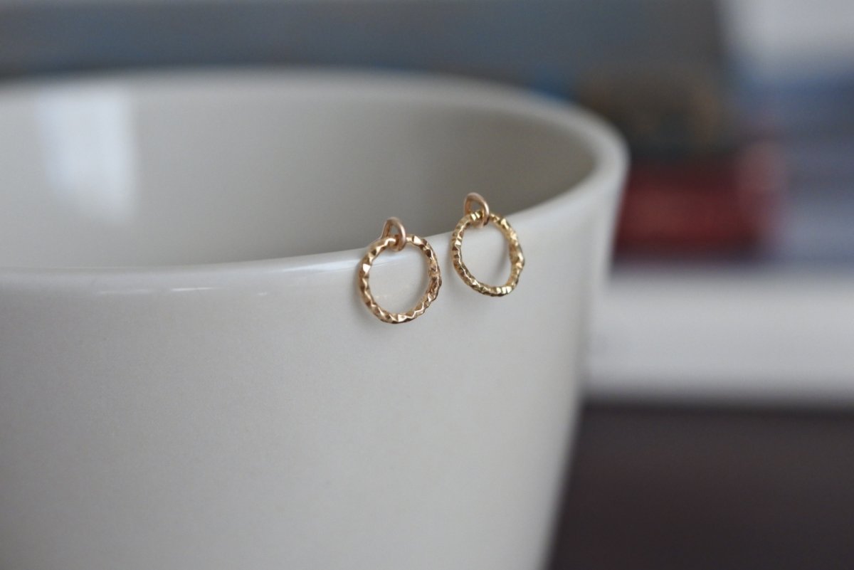 画像1: わっかのピアス - 14KGP (1)