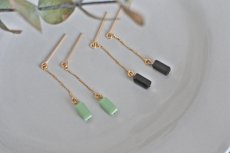 画像2: 一粒チェーンのピアス (2)