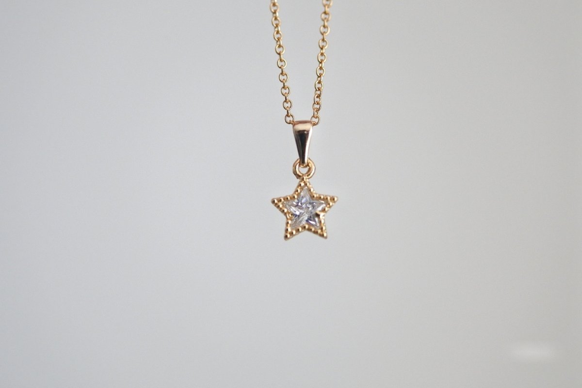 画像3: czのシンプルネックレス 【 14kgf 】 (3)