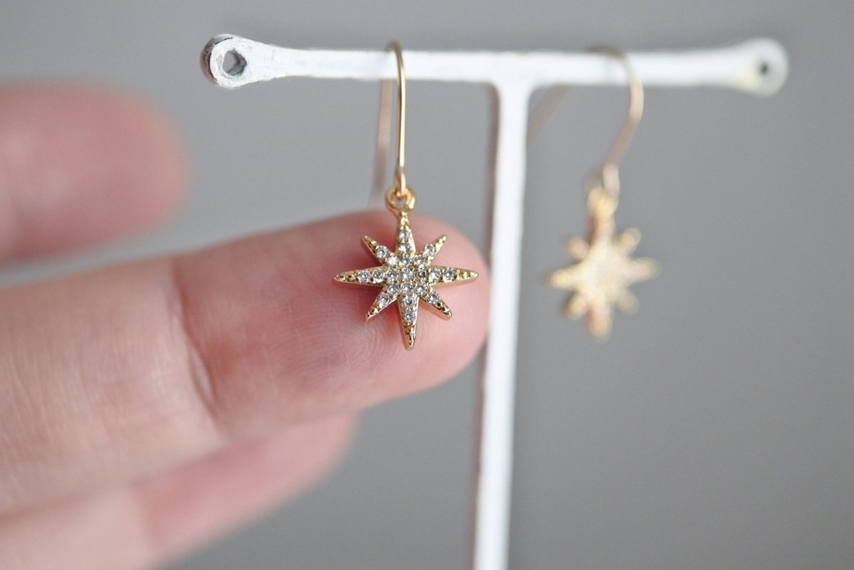 画像10: czのモチーフピアス（ゴールドカラー３） (10)