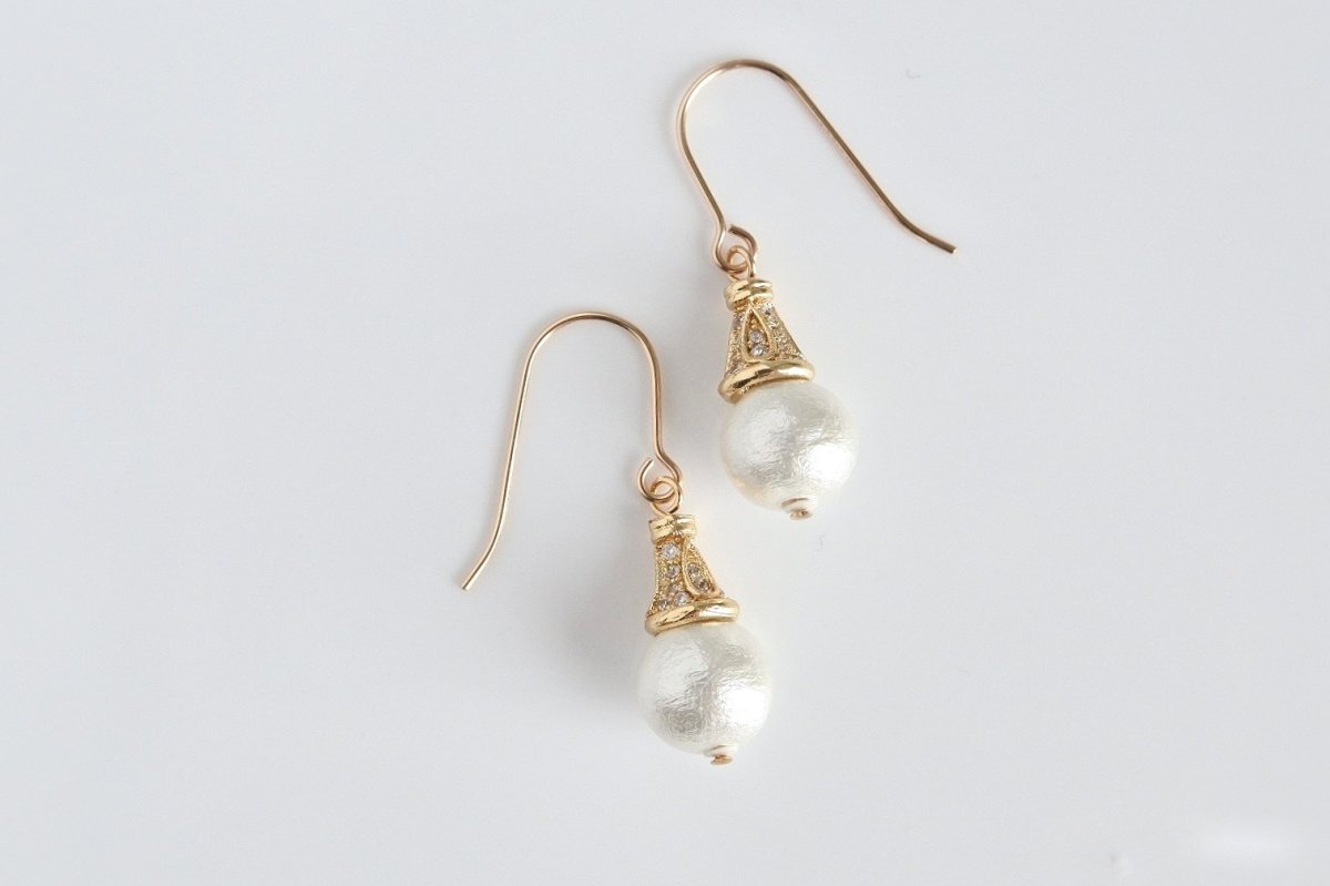 画像5: czのモチーフピアス（ゴールドカラー１） (5)