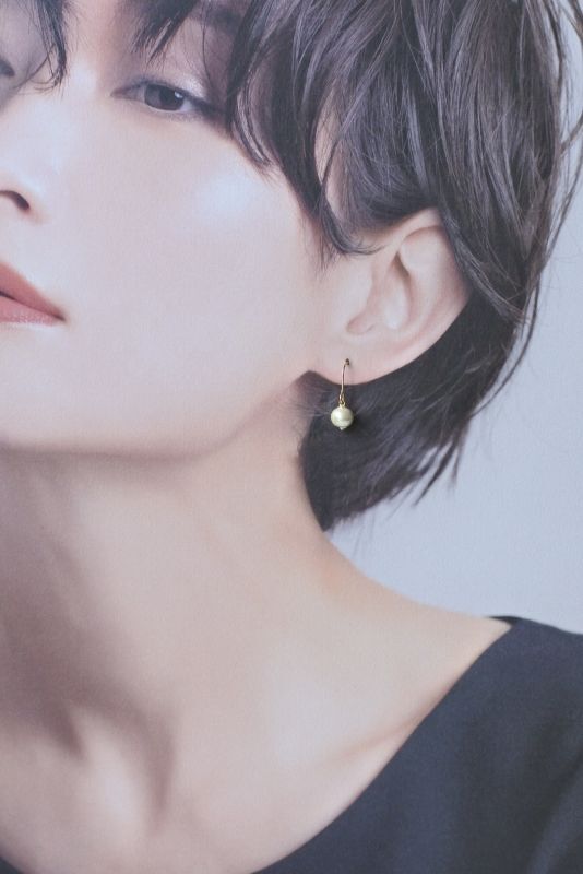画像8: とても軽いコットンパールの一粒ピアス - キスカ (8)